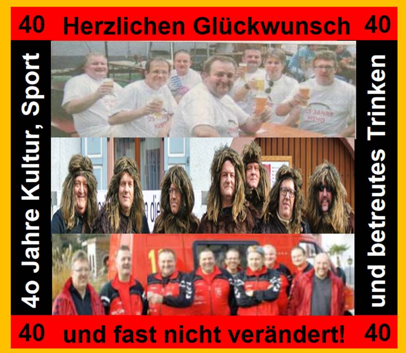 40 herzlichen glueckwunsc