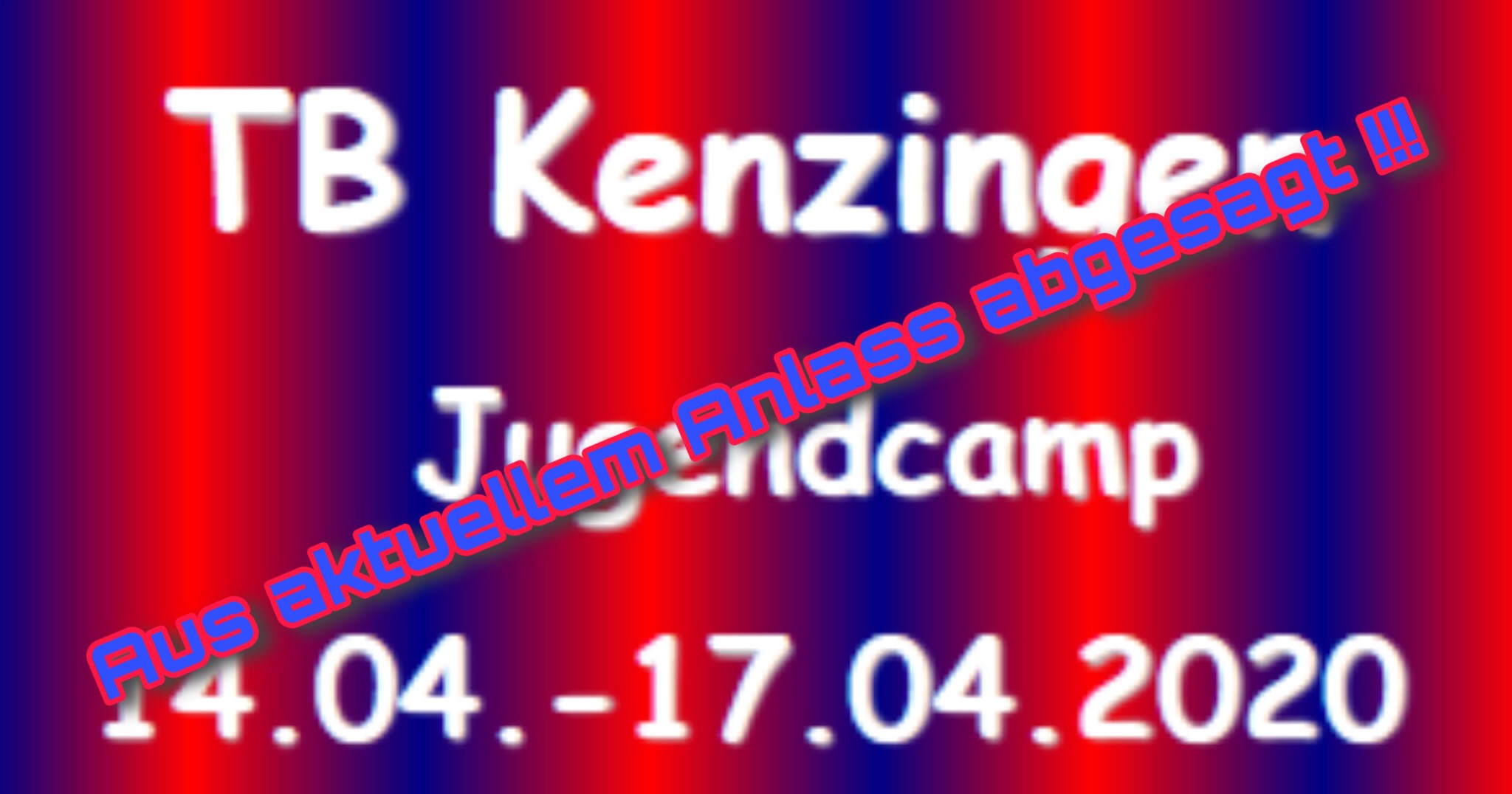 Jugendcamp Absage